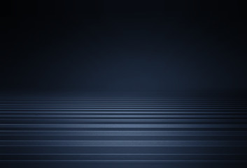 Empty background scene. Dark street reflection on wet asphalt. Rays of neon light in the dark, neon figures, smoke. Background of empty stage show. Abstract dark background.