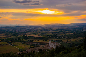 basilica at dusk