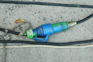 high voltage connector with cable