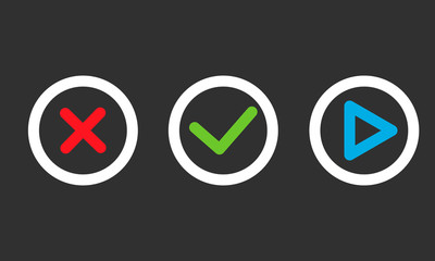 buttons for web vector icons