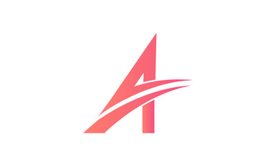 Lettering A Vector Isolated