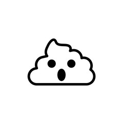 shit or poo icon creative concept vector