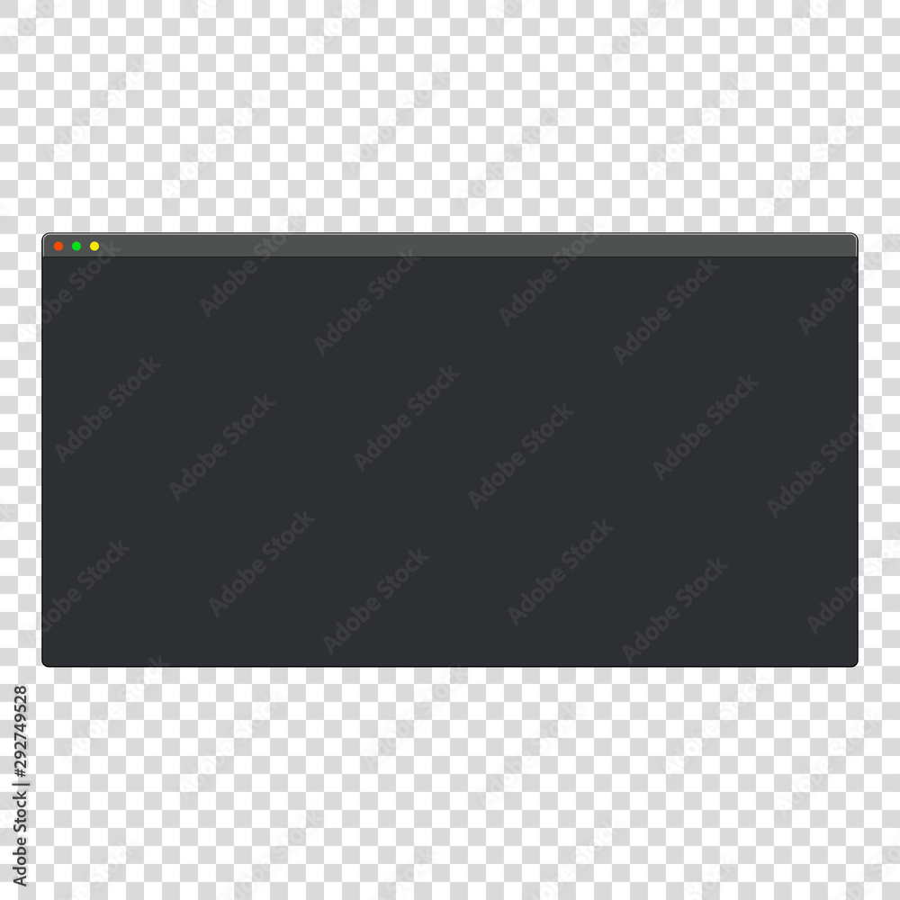 Wall mural dark theme modern blank computer window vector