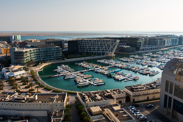 Uitzicht op Al Marasy Marina in Abu Dhabi, Al Bateen gebied