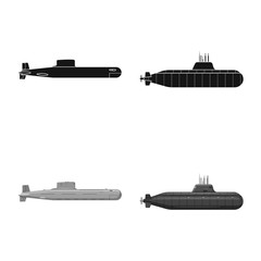 Vector design of war and ship logo. Set of war and fleet vector icon for stock.