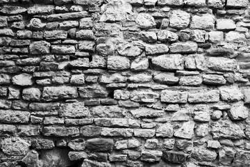 old wall with stones four