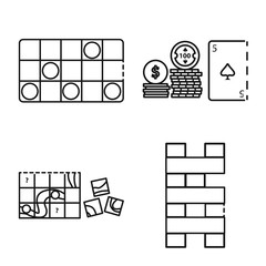 Vector design of puzzle and jackpot logo. Set of puzzle and luck stock vector illustration.