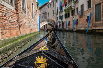 Venice canals on a gondola