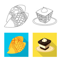 Isolated object of traditional and tour icon. Set of traditional and landmarks vector icon for stock.