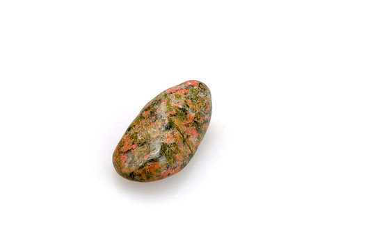 Mineral unakit on a white background.