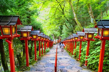 夏の貴船神社/石段/参道/京都寺/パワースポット Kibune Shrine Kyoto Japan Travel