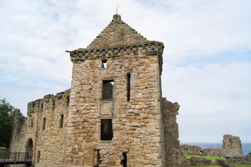 The ruins of St Andrews Castle in Scotland