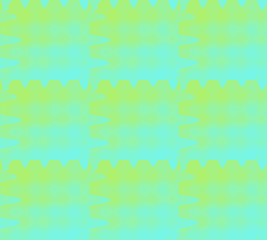 Blue and yellow tiled mosaic with curved straight lines and corners