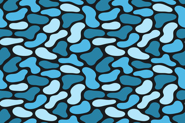 Blue liquid vector seamless pattern.