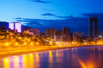 nighttime in benidorm