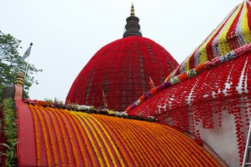 Kamakhya Devi temple in Assam decorated with flowers