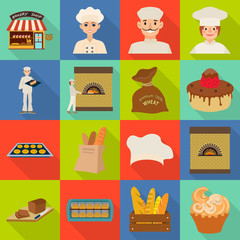 Vector illustration of bakery and natural logo. Set of bakery and coffee vector icon for stock.