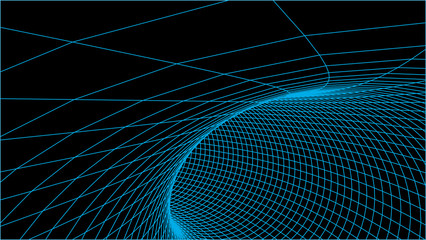 Abstract vector wireframe landscape. Abstract mesh background. Polygonal mountains. Vector illustration.