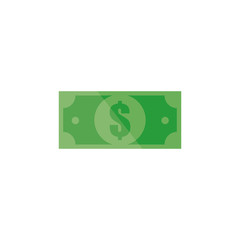 United states dollar sign. Green paper money for business and white background