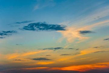 evening sunset aerial view