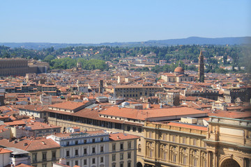 Fototapeta premium Historic center of Florence, city in central Italy and birthplace of the Renaissance, it is the capital city of the Tuscany region, Italy