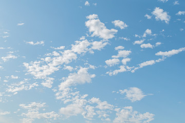 View of cloudy sky on a warm September day