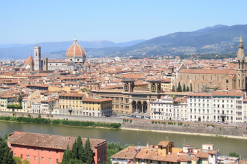 Fototapeta premium Florence, city in central Italy and birthplace of the Renaissance, it is the capital city of the Tuscany region, Italy