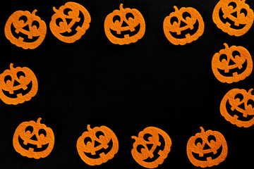 Halloween background. Pumpkin scary orange decoration isolated o
