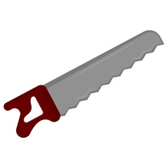 Isolated saw image. Construction tools - VEctor illustration