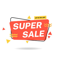 Sale banner template design. Modern special offer vector illustration. Limited time discount tag for web