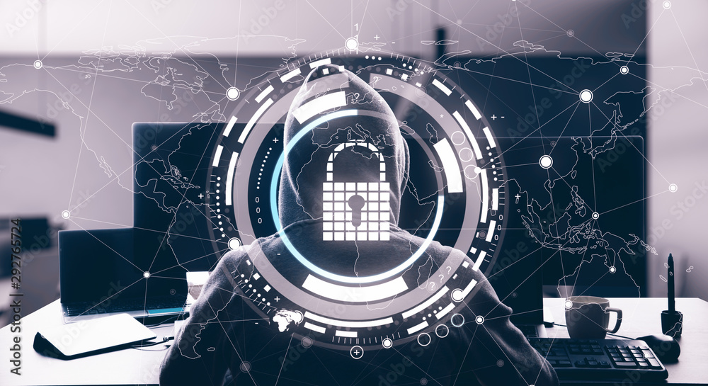 Poster Protection and hacking concept