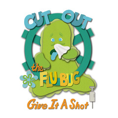 Flu Bug on white