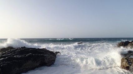 mountains and cliffs that are bathed by the Atlantic Ocean