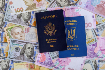 Passports of dual citizens US Passport and Ukrainian passports of US Ukrainian Currency