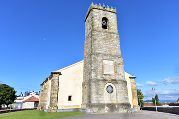 Fototapeta na wymiar Church of Santa Eulalia in Liencres, Cantabria, Spain