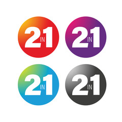 Two in One sign circle label tag