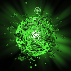 organic green modern abstraction