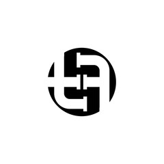 Obraz premium T and F logo design vector