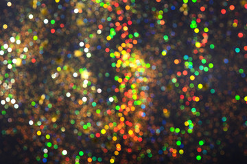 Christmas night background. Abstract background with bokeh defocused lights and stars