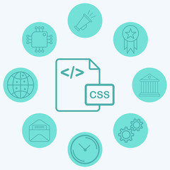 Coding file vector icon sign symbol