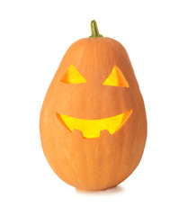Fototapeta premium Halloween pumpkin on white background