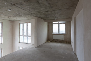 Second floor in two-level apartments in a new building, without repair