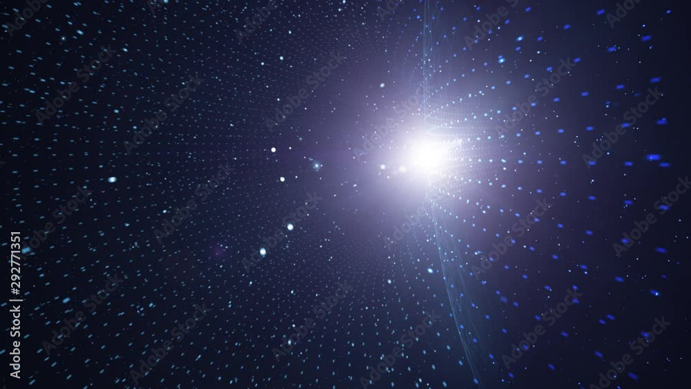 Canvas Prints futuristic digital artificial intelligence universe with sun and stars animation background.