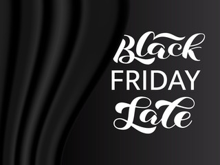 Black friday lettering. Quote for card. Vector illustration