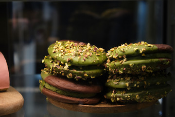 Gluten-free hazelnut cookies with chocolate and pistachios - 292771939