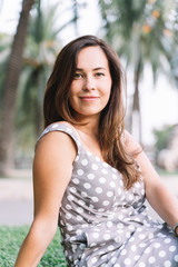 Portrait of pretty woman in the city