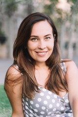 Portrait of pretty woman in the city