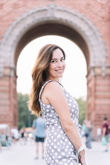 Portrait of pretty woman in the city