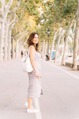 Portrait of pretty woman in the city