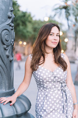 Portrait of pretty woman in the city